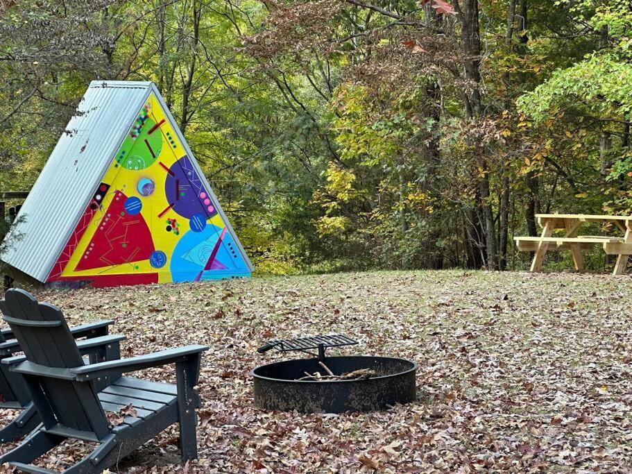 Bohamia - Cozy A-Frame Glamp On 268 Acre Forest Retreat Talladega Esterno foto